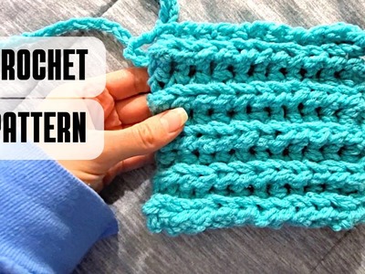 Only One Row | Puff Thick Yarn Simple Pattern #howtocrochet #crochetpatterns #crochetthread