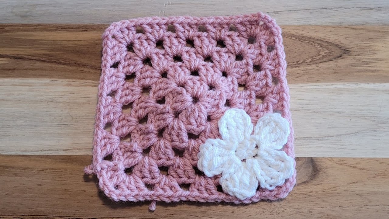 Rose square motif scarf #2