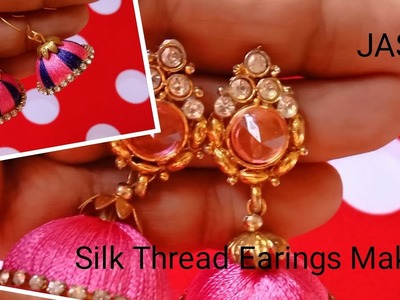 Silk Thread Earrings Making 4