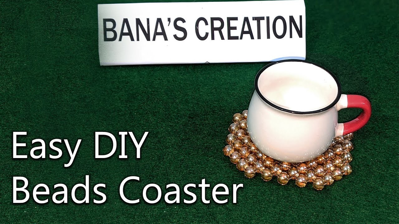 SIMPLE AND EASY WAY TO MAKE PEARL BEADS COASTER DIY (EASY TUTORIAL HOW TO MAKE HOMEMADE BEAD CRAFT)
