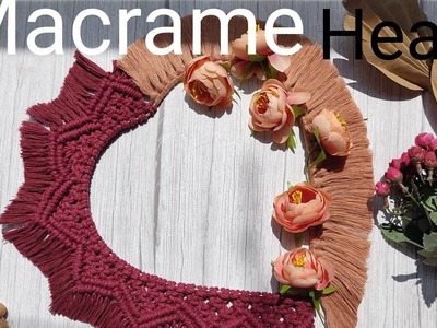 Valentines special macrame heart | heart shape macrame | chithus crazy craft
