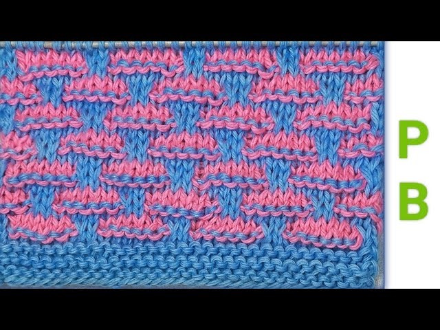 VERY EASY AND BEAUTIFUL DOUBLE COLOUR KNITTING DESIGN FOR ALL PROJECT