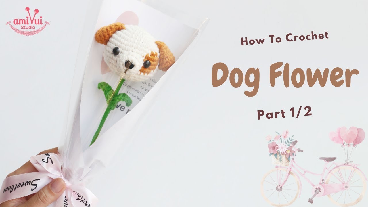 #214 | Amigurumi Dog Flower (1.2) | How To Crochet Flower Amigurumi | @AmivuiStudio