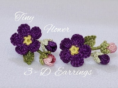 3D FLOWER EARRINGS | BEAUTIFUL FLOWER EARRINGS | VERY EASY TO MAKE