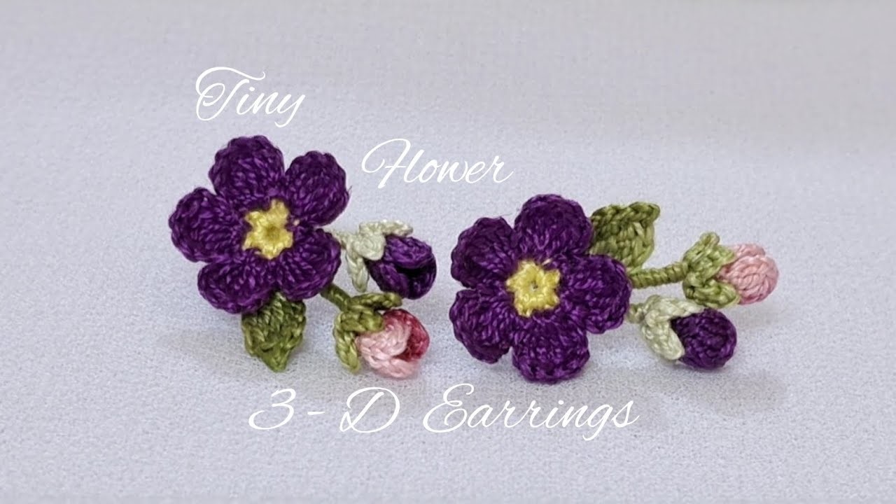 3D FLOWER EARRINGS | BEAUTIFUL FLOWER EARRINGS | VERY EASY TO MAKE