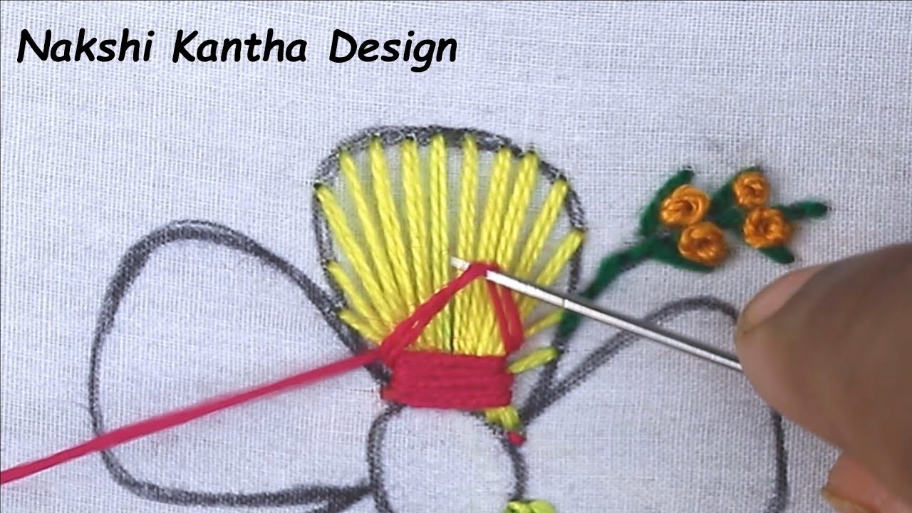 Amazing easy Flower Stitch Needle Point Art Embroidery for Table cloth and cushion cover designs