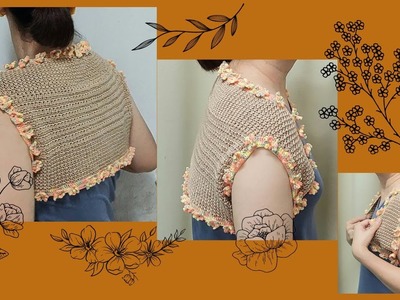 Auntie Nat's Crochet - Floral Bolero Jacket