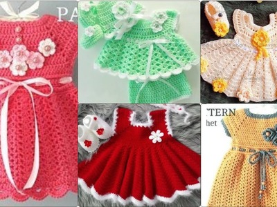 Baby girls crochet frocks pattern designs 2023.Handmade crochet baby sweater designs pattern 2023