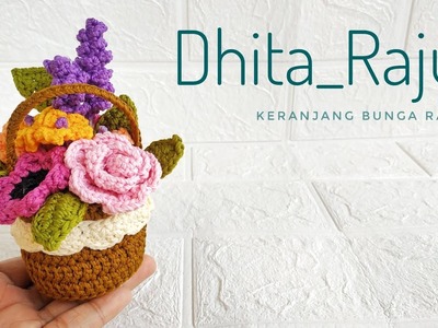 Beautiful crochet flower basket. crochet tutorials