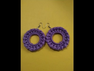 Crochet earings using bottle cap ring????dont throw bottle cap ring