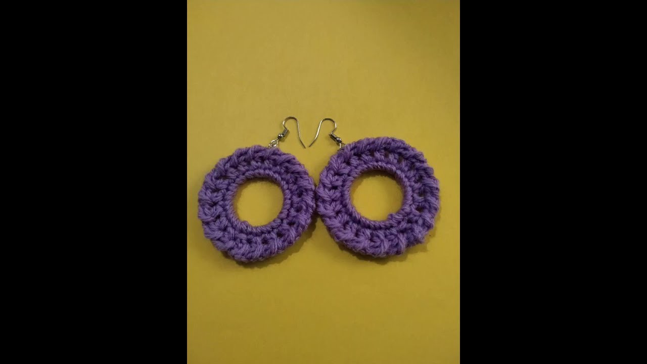 Crochet earings using bottle cap ring????dont throw bottle cap ring