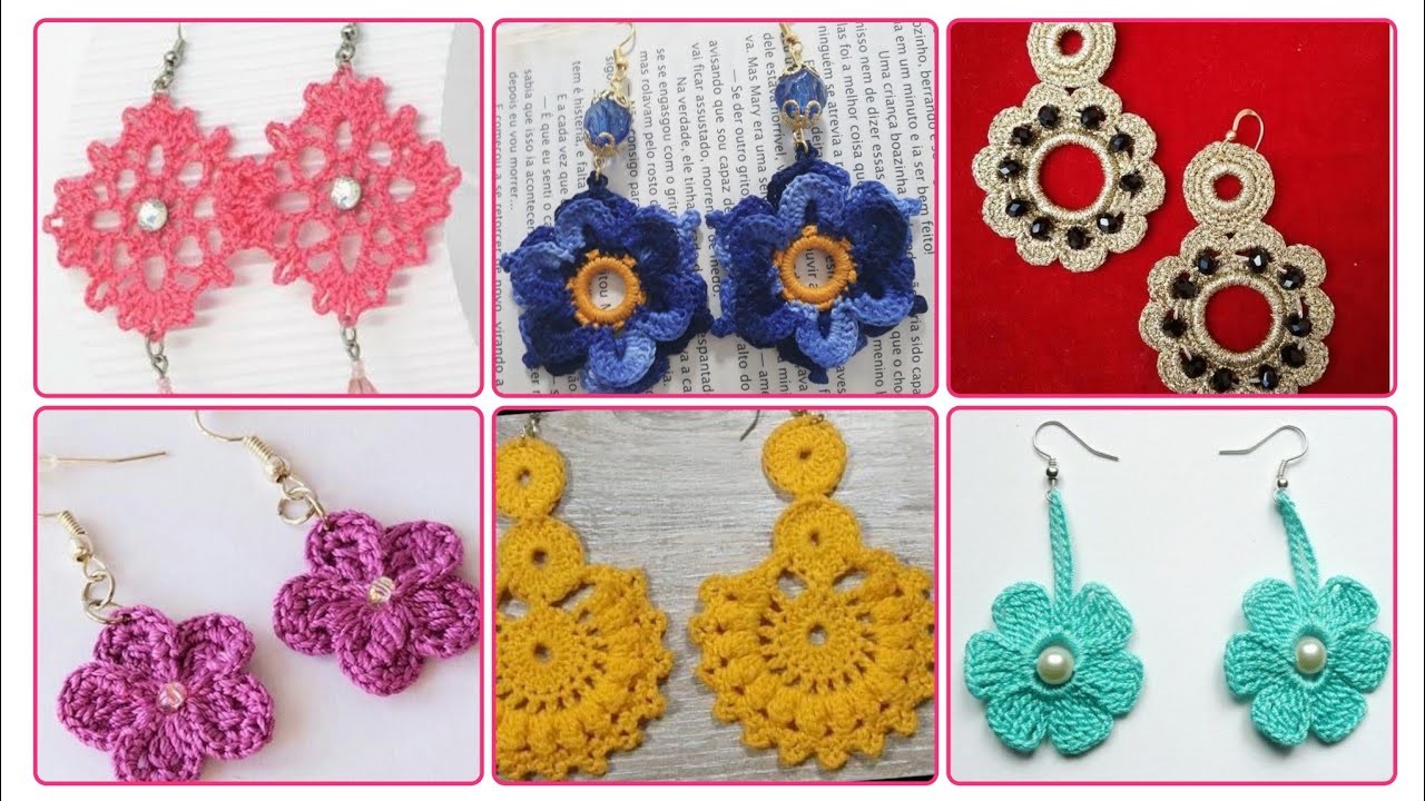 Crochet Earrings Pattern Designs - Latest Beautiful Styles Of Handmade Crochet Earrings Jewelry