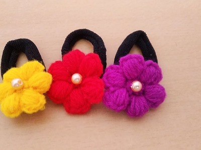 Crochet Flower Hair Ties Beginning | Home Pursuit