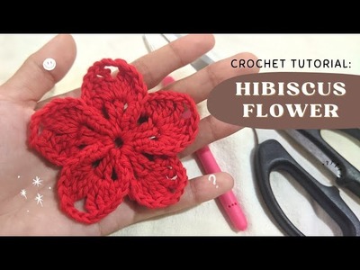 Crochet flower tutorial | HIBISCUS Lace flower (Easy Pattern)
