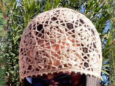 Crochet Lace Carnation Flower Hat (Part 1 ) (Continuous Crochet Motifs)