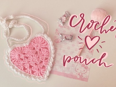 Crochet tutorial: heart pouch for your love letters, flowers & chocolates ????????????