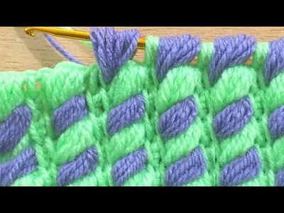Different????easy Tunisian crochet pattern for new knitters | Art and Handcrafts