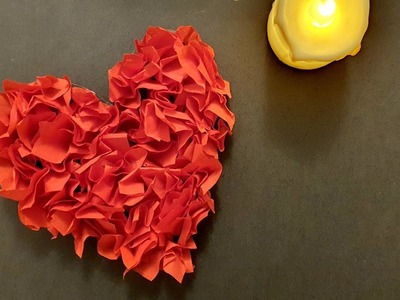 DIY Super Fluffy Paper Heart - Valentine Day Specials  | Paper Craft | Paper Heart