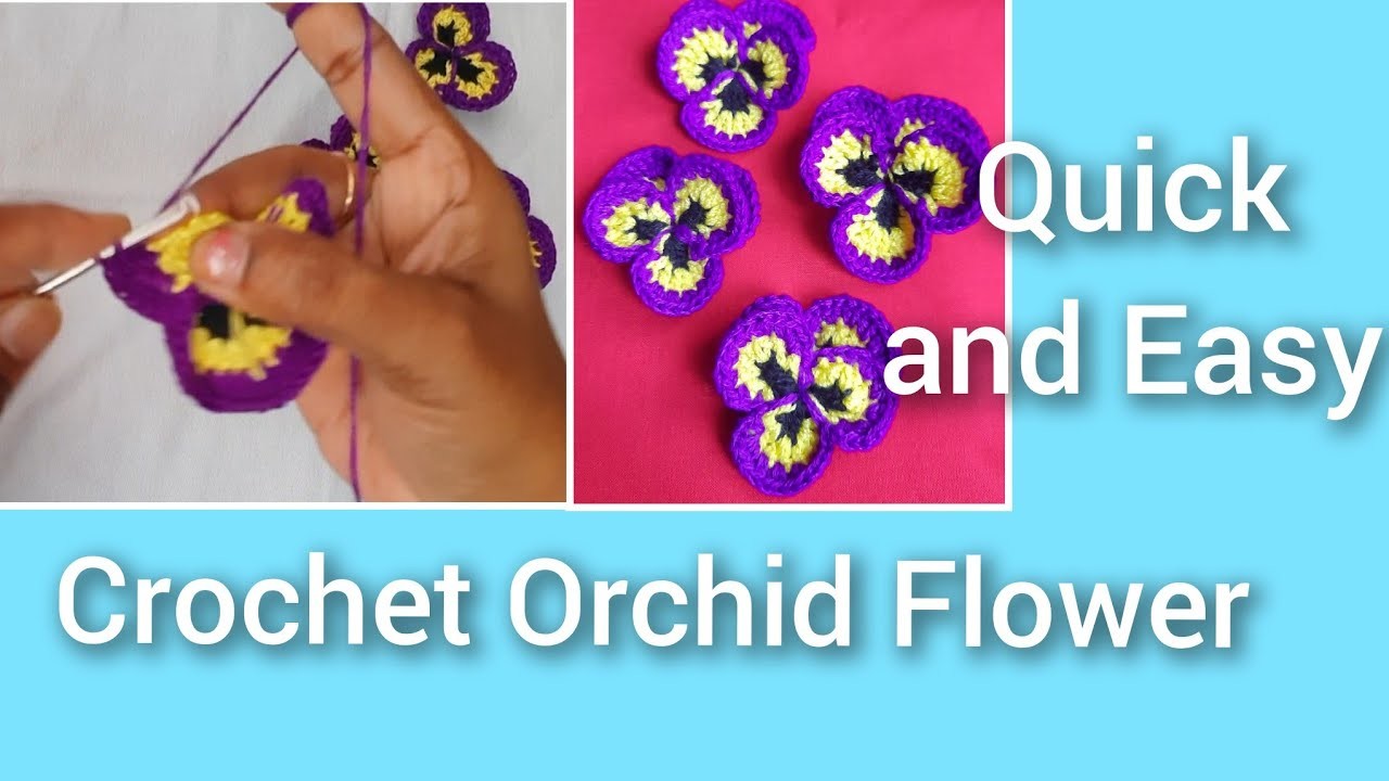 Easy and Simple Crochet Orchid Flower