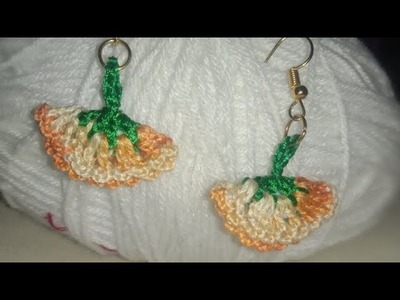 Easy crochet flower earring