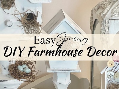 Easy DIY Spring Farmhouse Décor.Dollar Tree Bird Houses