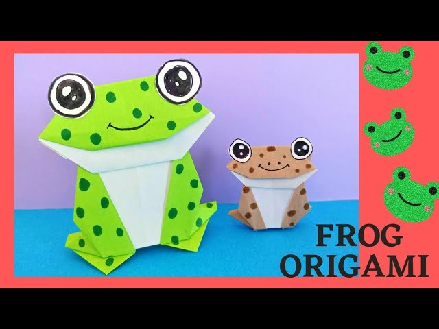 Easy origami frog | paper frog DIY | origami cute animals