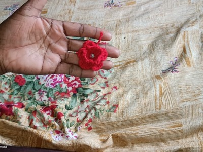 Easy to crochet rose flower || woolen rose flower making