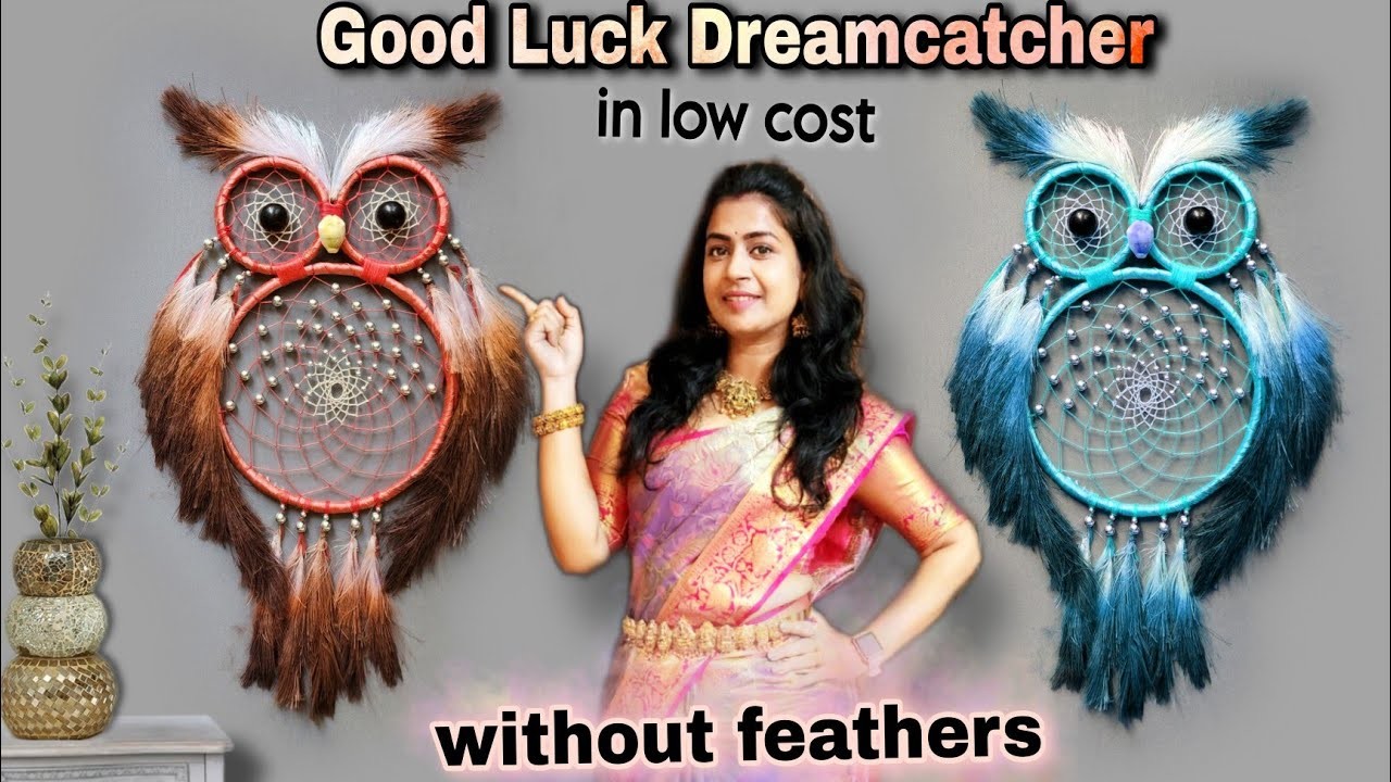 Expensive Look ???? Owl dream catcher || wall hanging craft ideas