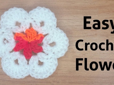 How to Crochet a Simple Flower | Fast & Easy Crochet DIY Flower