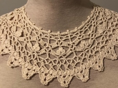????HOW TO CROCHET COLLAR OR DOILY WITH SAME PATTERN????PART 1