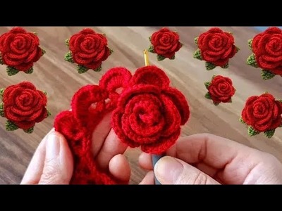 How to crochet rose.crochet flower.crochet for beginer #crochet #crochetforbeginner #crochet flower