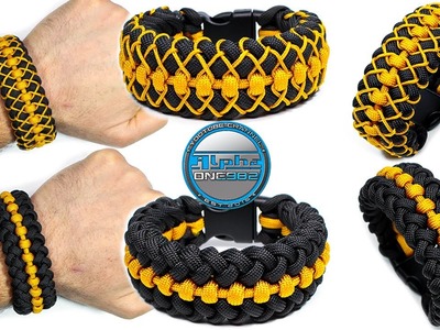 How to Make a Paracord Bracelet Sanctified Covenant Stitched with Micro cord Knot Tutorial DIY