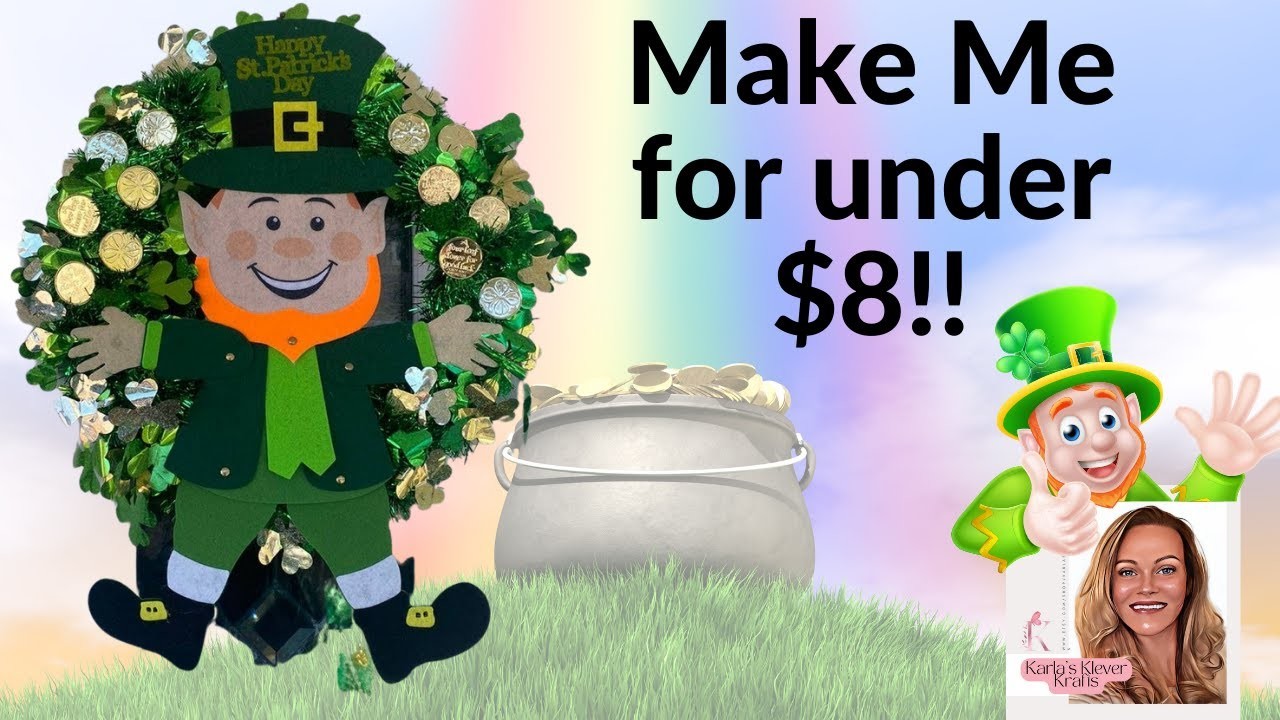 How to Make an Adorable Felt Leprechaun Saint Patricks Day Wreath, Budget friendly home decor DIY