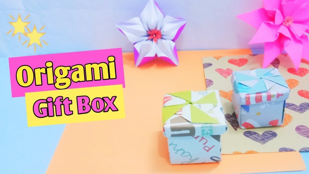 HOW TO MAKE AN ORIGAMI GIFT BOX || DIY ORIGAMI GIFT BOX NO GLUE
