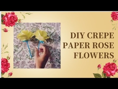 How To Make Crepe Paper Rose Flowers ll Easy Crepe Paper Craft ll Diy Crepe Paper Flower Making ll