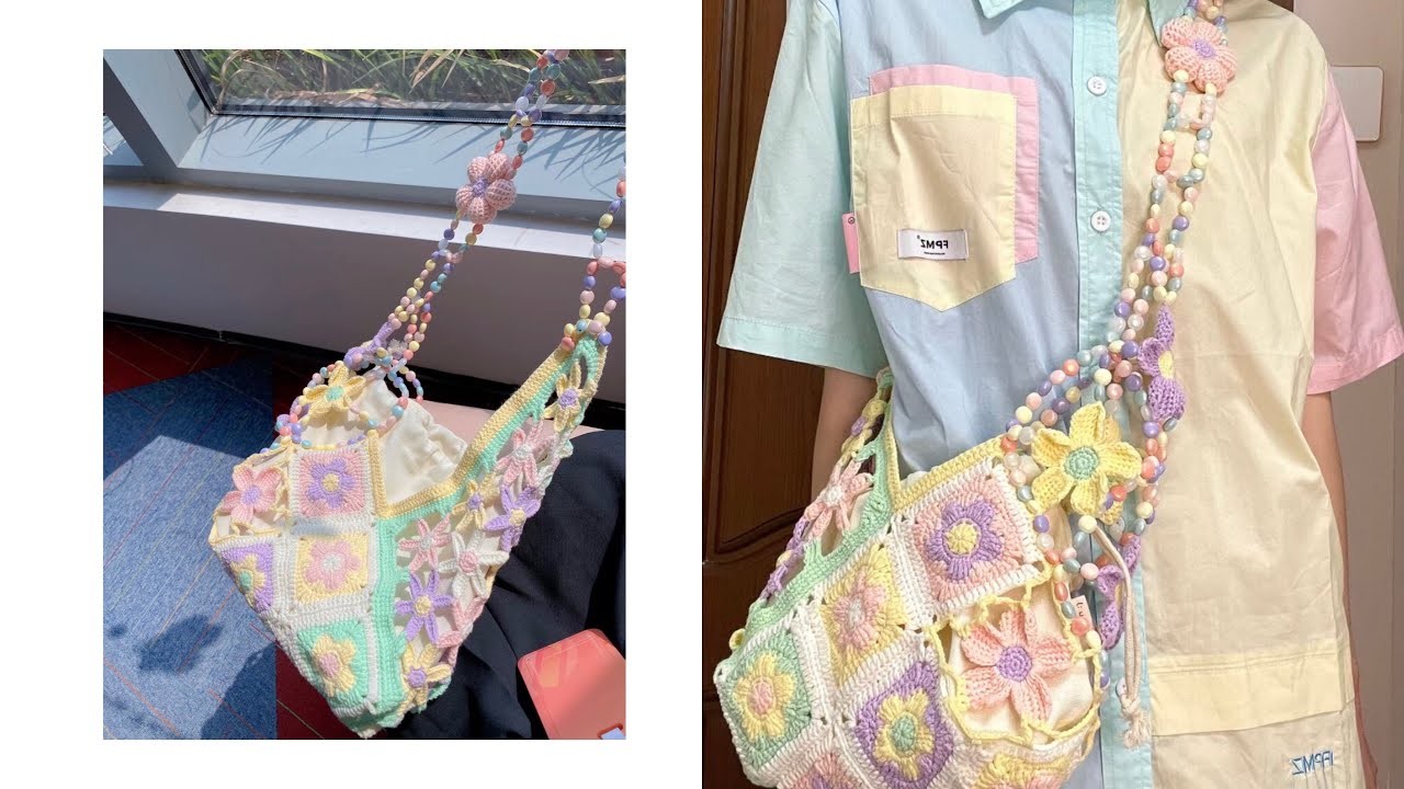 How to make crochet a flower bag easy | Crochet Tote bag