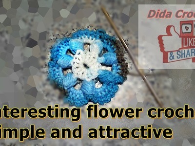 Interesting flower crochet, simple and attractive