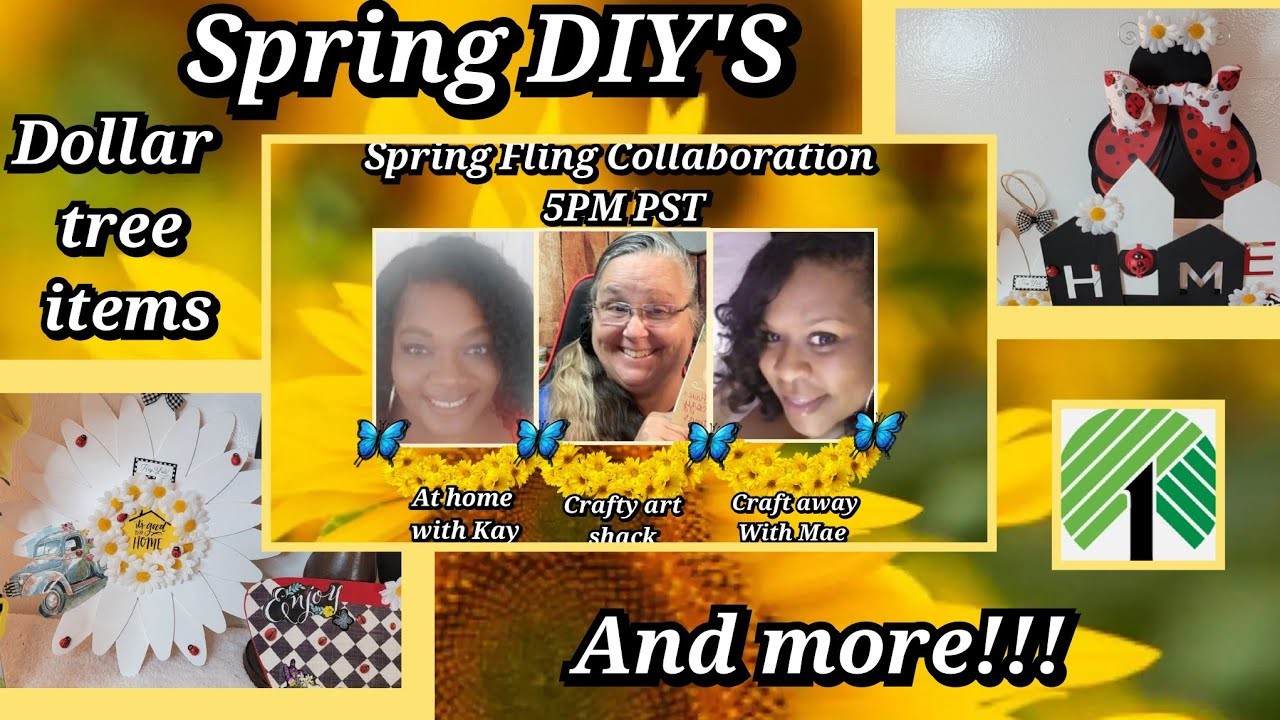 Ladybug & Daisy Spring Fling Collaboration using Dollar Tree items and more.