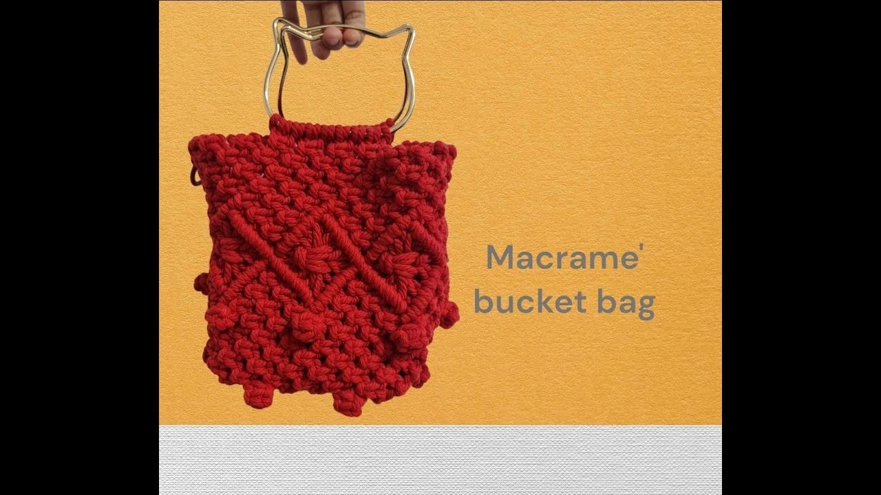 Macrame' bucket hand bag#handmade #treza'smacrame