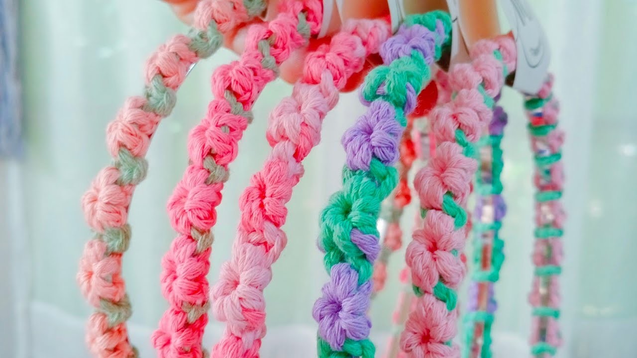 Macrame Daisy Flower Hairband Tutorial - Alternating Design