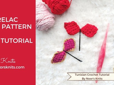 Mini Entrelac Crochet Bow Tutorial, Cute crochet bow pattern, crochet bow hair clip pattern