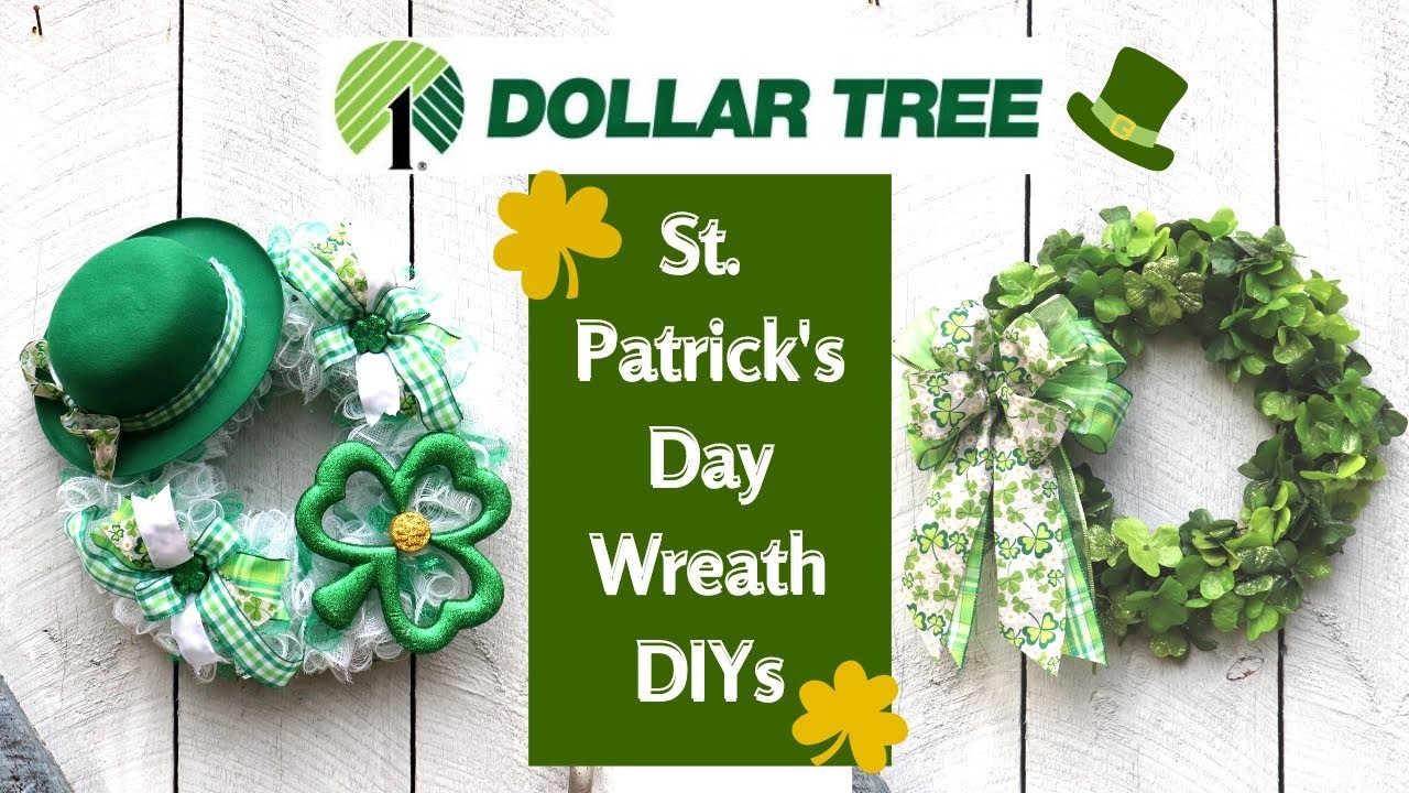 NEW DIY Dollar Tree ST. PATRICK'S DAY SHAMROCK WREATH Tutorial????SAINT PATRICK'S DAY HOME DECOR IDEAS