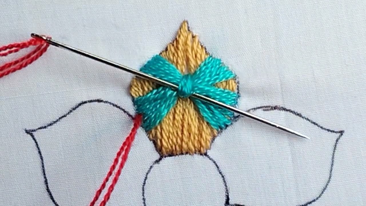 New unique hand embroidery flower design for dress | latest hand embroidery tricks with easy stitch