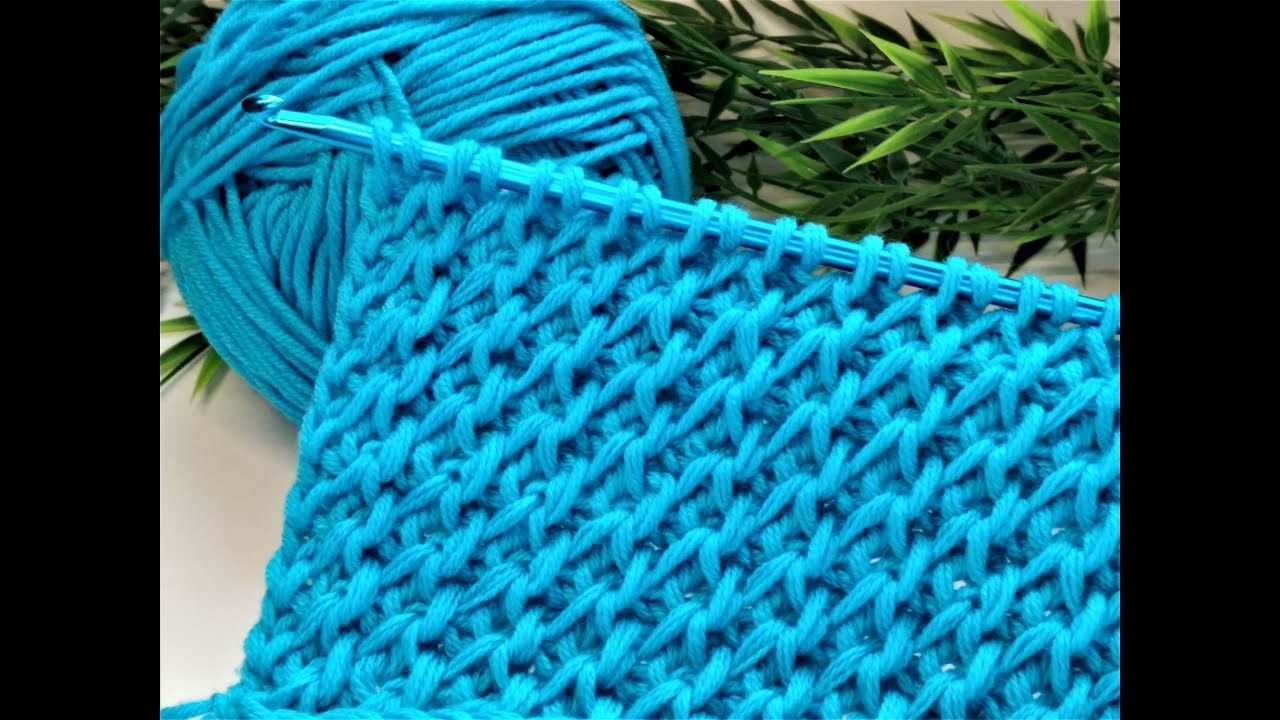 Perfect Design for a Baby Blanket ~ Tunisian Crochet Pattern