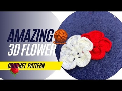 Quick ????easy 3d crochet flowers ????. how to make a crochet flower ????