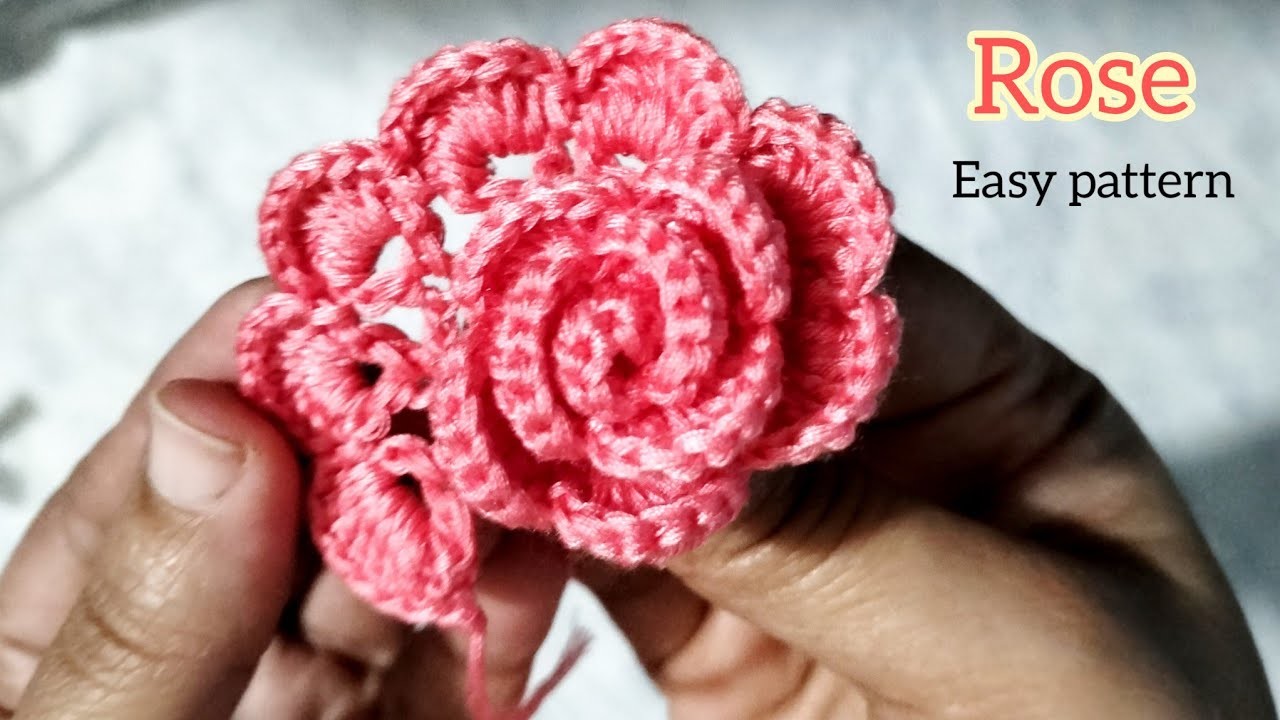 Rose || Easy pattern tutorial step by step || #rose #crochetpattern #কুশিকাটার #unique