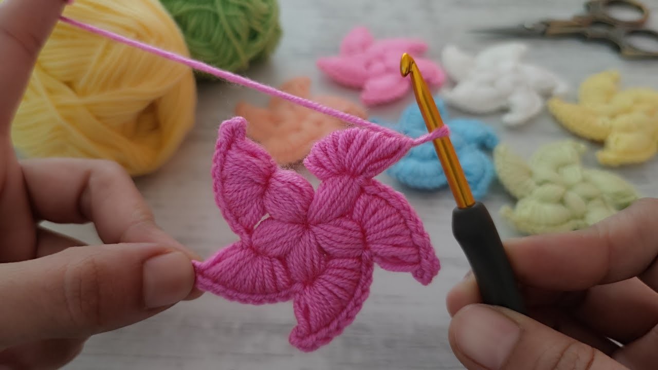 ????⚠️Secret to Making a Beautiful Crochet Flower Revealed!. ????????Super easy crochet flower for beginners
