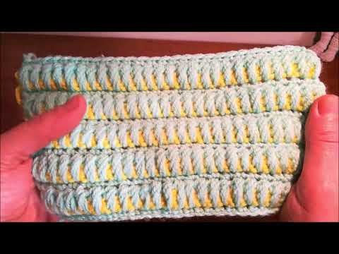 Shadow stitch - crochet 3D reversible stitch - 2 colors  pattern (Nr. 2)