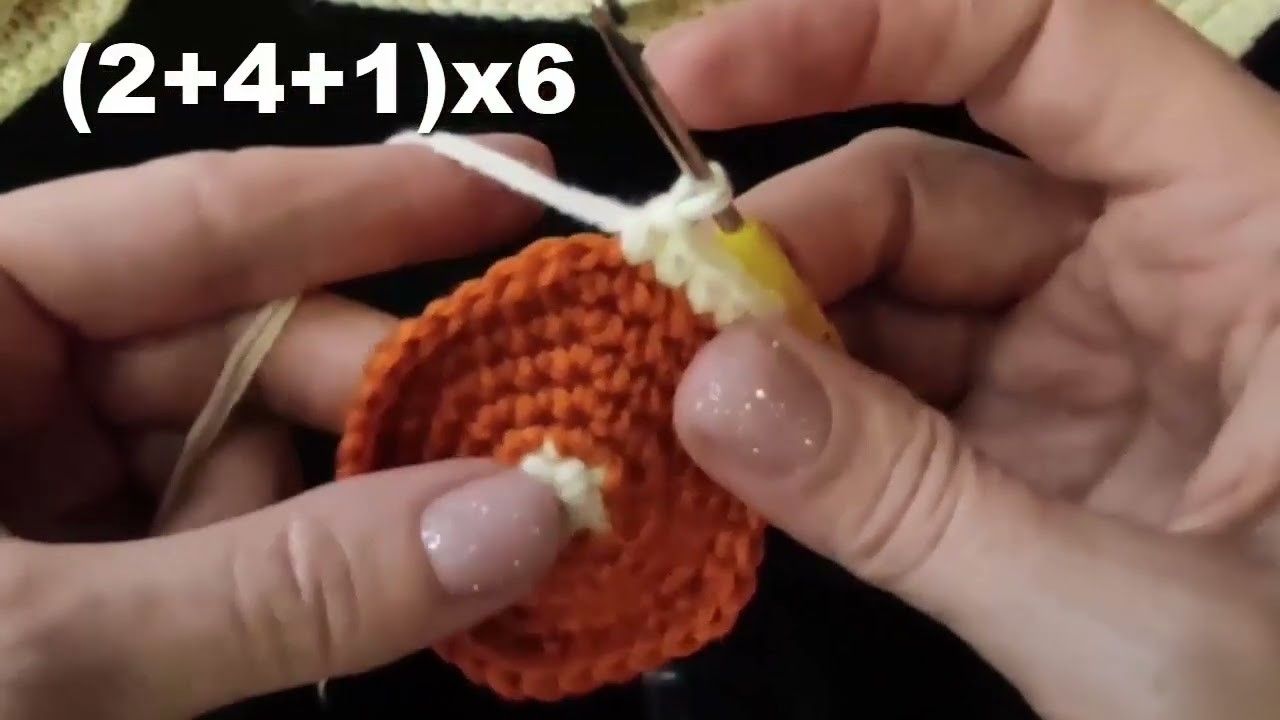 Сrochet  motif orange.Crochet pattern.Creative crochet ideas.