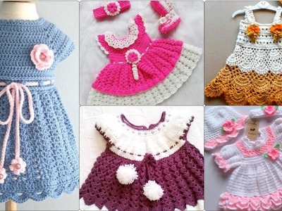 Very attractive baby girls crochet frocks designs.Handmade crochet pattern dress designs for baby
